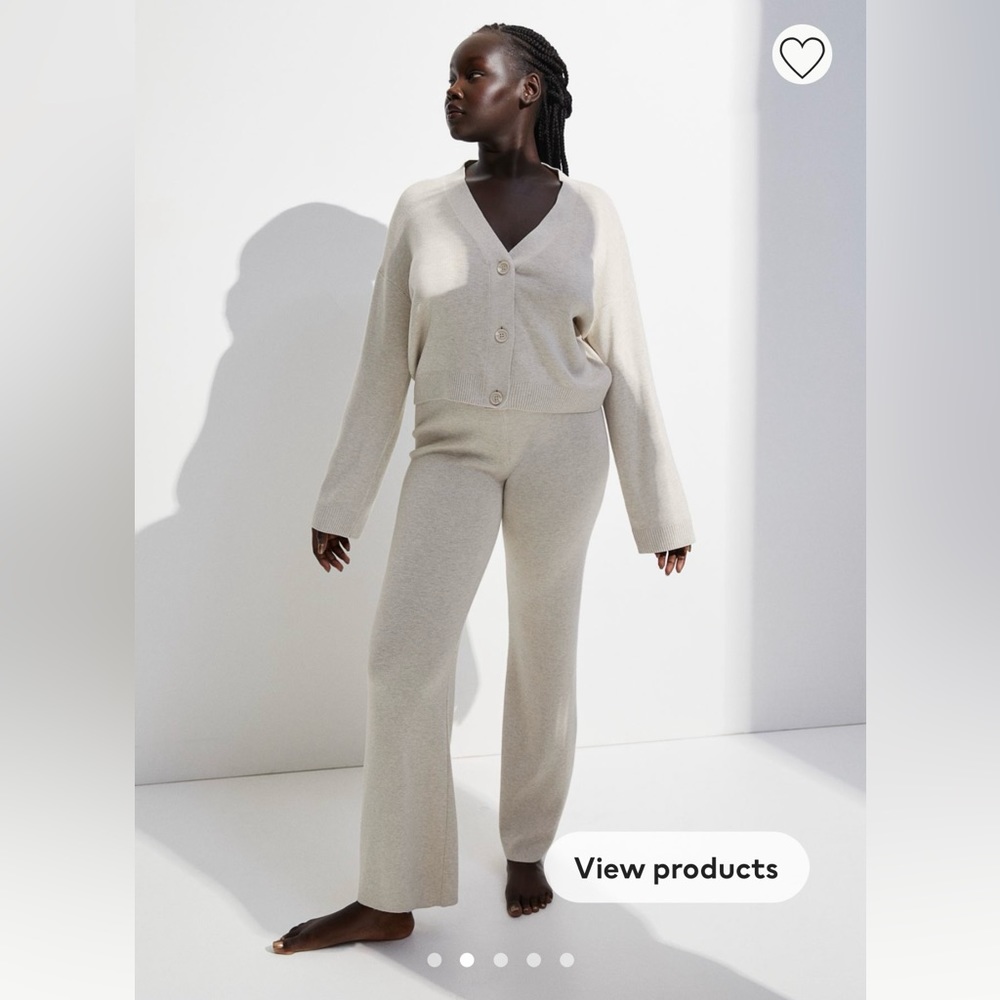 H&M knit cardigan and pants set size xs